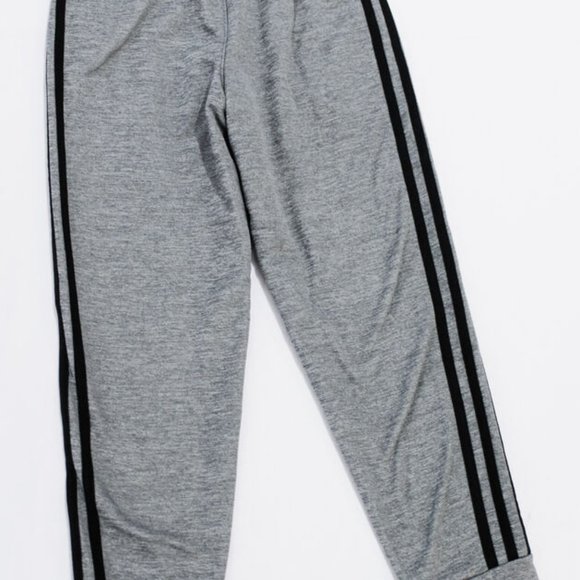 Adidas Kid's Unisex 3-Stripe Tapered Sweatpants Dark gray/Black Small AK5829 - Picture 4 of 5